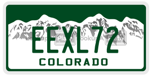 EEXL72  license plate in CO