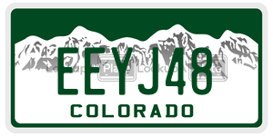 EEYJ48  license plate in CO
