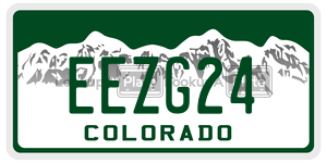 EEZG24 license plate in Colorado