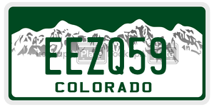 EEZQ59  license plate in CO