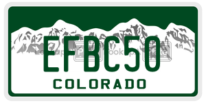 EFBC50  license plate in CO