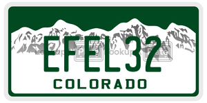 EFEL32  license plate in CO