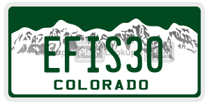 EFIS30  license plate in CO
