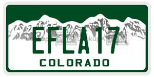 EFLA17  license plate in CO