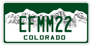 EFMM22  license plate in CO