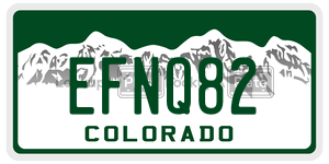 EFNQ82  license plate in CO