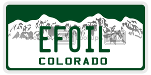 EFOIL  license plate in CO