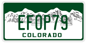 EFOP79  license plate in CO