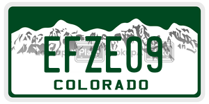 EFZE09  license plate in CO