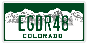 EGDR48  license plate in CO