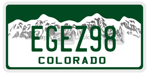 EGEZ98  license plate in CO
