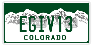EGIV13  license plate in CO