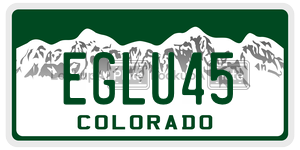 EGLU45  license plate in CO