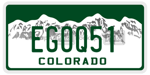 EGOQ51  license plate in CO