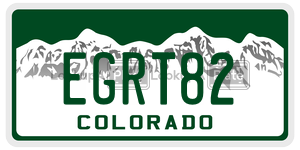 EGRT82  license plate in CO