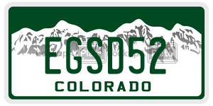 EGSD52  license plate in CO