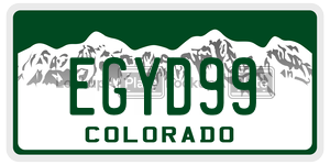 EGYD99  license plate in CO