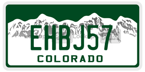EHBJ57  license plate in CO