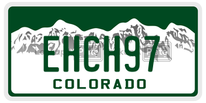 EHCH97  license plate in CO