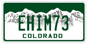 EHIM73  license plate in CO