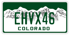 EHVX46  license plate in CO