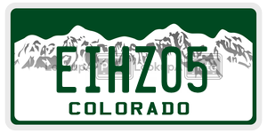 EIHZ05  license plate in CO