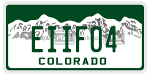 EIIF04  license plate in CO