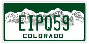 EIPQ59  license plate in CO