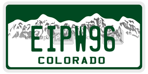 EIPW96  license plate in CO