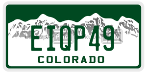 EIQP49  license plate in CO