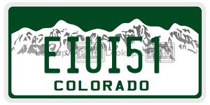 EIUI51  license plate in CO