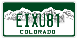 EIXU81  license plate in CO