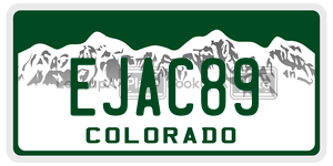 EJAC89  license plate in CO