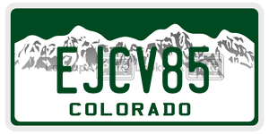 EJCV85  license plate in CO