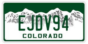 EJDV94  license plate in CO