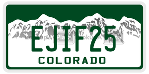 EJIF25  license plate in CO