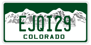 EJQI29  license plate in CO