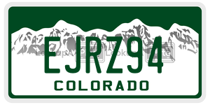EJRZ94  license plate in CO