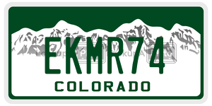 EKMR74  license plate in CO