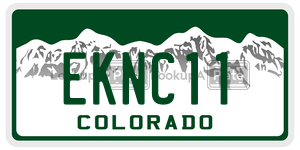 EKNC11  license plate in CO