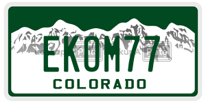 EKOM77  license plate in CO