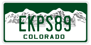 EKPS89  license plate in CO