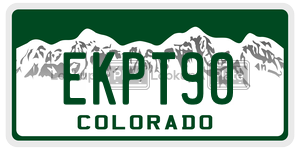 EKPT90  license plate in CO