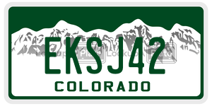 EKSJ42  license plate in CO
