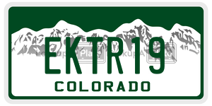 EKTR19  license plate in CO