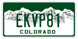 EKVP81  license plate in CO