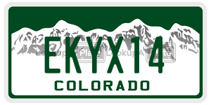 EKYX14  license plate in CO