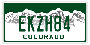 EKZH84  license plate in CO