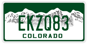 EKZQ83  license plate in CO