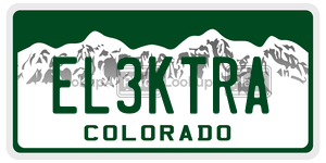 EL3KTRA  license plate in CO
